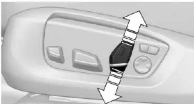 Close-up of a computer control panel with directional arrows indicating movement or change (no text or symbols visible)