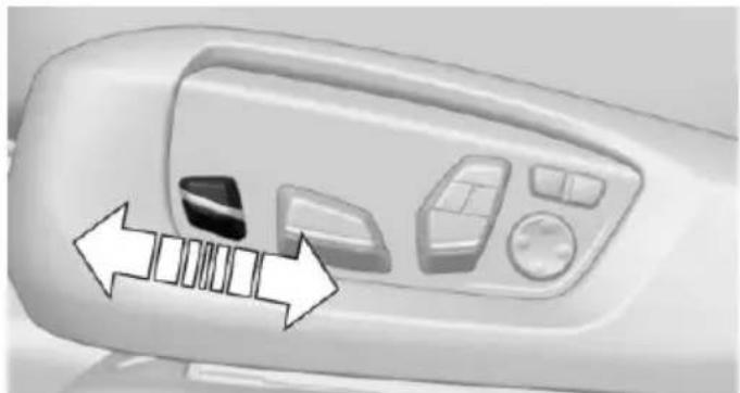 Close-up of a car air conditioner control panel with directional arrows indicating airflow or movement (no text or symbols)