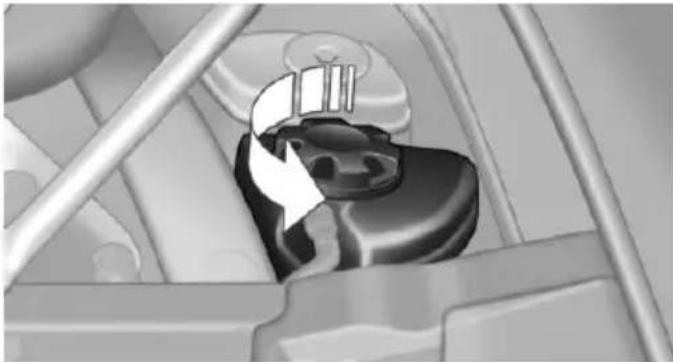 Mechanical component with directional arrow indicating rotation or movement (no visible text or symbols)