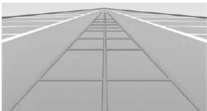 Exterior view of a modern building facade with diagonal grid pattern (no text or symbols)