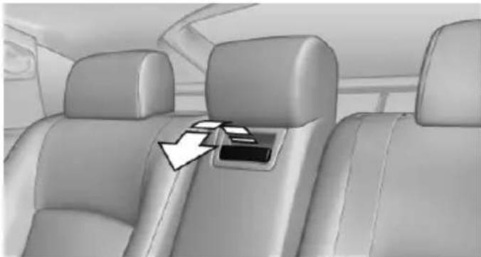 Interior view of a car showing rear seats and seatbelt (no text or symbols visible)