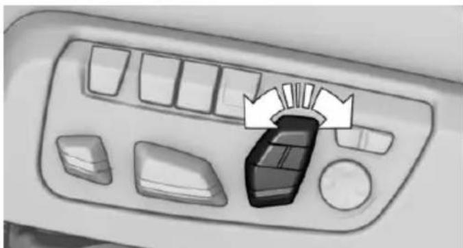 Top-down view of a car dashboard with directional arrows indicating flow or movement (no text or symbols)
