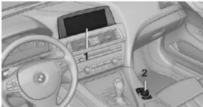 Interior view of a car dashboard and steering wheel (no visible text or symbols)