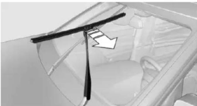 Interior view of a car showing the dashboard and steering wheel (no text or symbols visible)