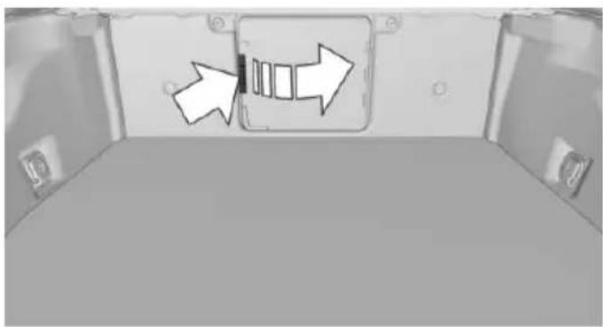 Top-down view of a vehicle cab with directional arrows indicating movement or flow (no text or symbols)