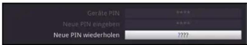 Geräte PIN Neue PIN eingeben Neue PIN wiederholen ????