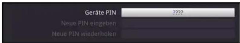Geräte PIN ???? Neue PIN eingeben Neue PIN wiederholen