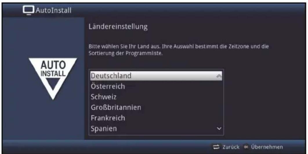 AutoInstall Ländereinstellung Bitte wählen Sie Ihr Land aus. Ihre Auswahl bestimmt die Zeitzone und die Sortierung der Programmliste. Deutschland Österreich Schweiz Großbritannien Frankreich Spanien Zurück Übernehmen