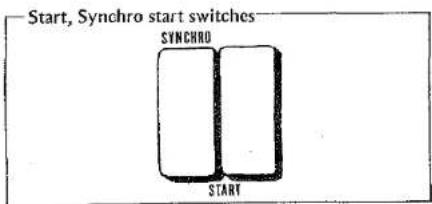 Start, Synchro start switches SYNCHRO START