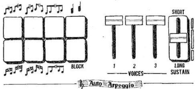 SHORT 1 2 3 LONG — VOICES— SUSTAIN Auto Arpeggio