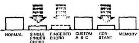 NORMAL SINGLE FINGER CHORD FINGERED CHORD CUSTOM A B C CONSTANT MEMORY