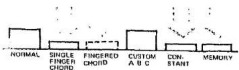 NORMAL SINGLE FINGER CHORD FINGERED CHORD CUSTOM A B C CON. STANT MEMORY