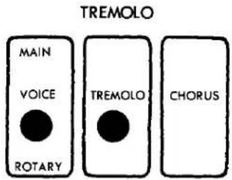 TREMOLO MAIN VOICE ROTARY TREMOLO CHORUS
