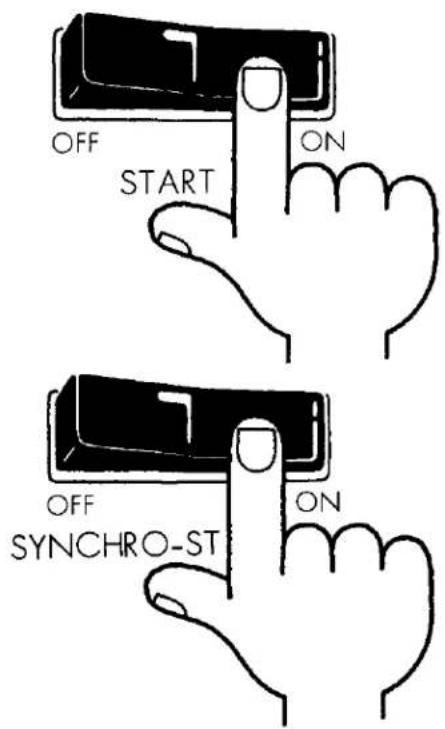 OFF START ON OFF SYNCHRO-ST ON