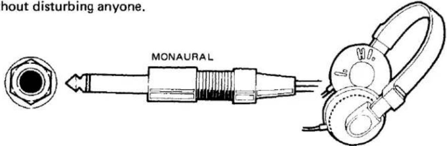 hout disturbing anyone. MONAURAL