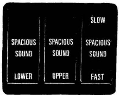 SPACIOUS SOUND LOWER SPACIOUS SOUND UPPER SLOW SPACIOUS- SOUND FAST