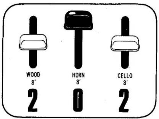 WOOD 8' 2 HORN 8' 0 CELLO 8' 2