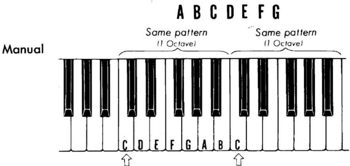 A B C D E F G Manual Same pattern (1 Octave) Same pattern (1 Octave) C D E F G A B C