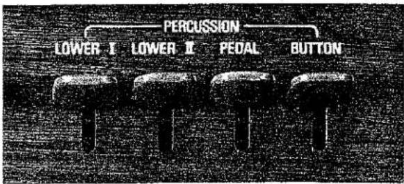 PERCUSSION LOWER I LOWER II PEDAL BUTTON