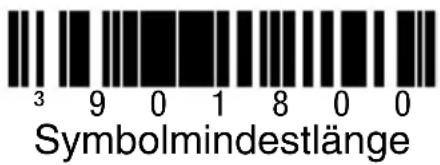 3 9 0 1 8 0 0 Symbolmindestlänge