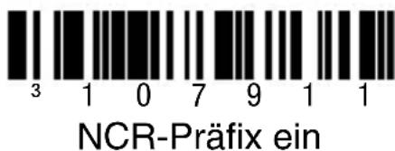 3 1 0 7 9 1 1 NCR-Präfix ein