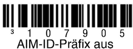 3 1 0 7 9 0 5 AIM-ID-Präfix aus