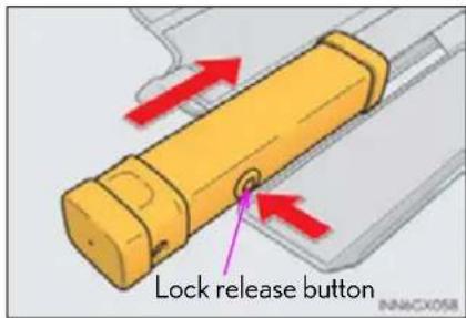 Lock release button