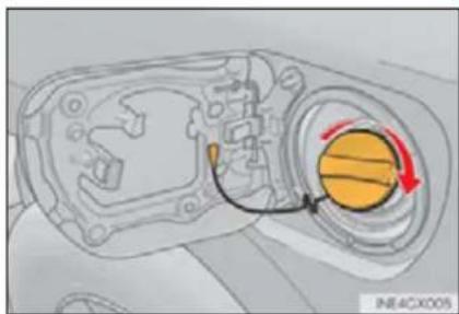 LEXUS GX 460 (2016) - Closing the fuel tank cap - 1