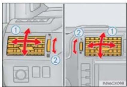 Diagram showing two labeled electrical or mechanical components with directional arrows indicating movement or force, possibly illustrating a circuit or signal flow.