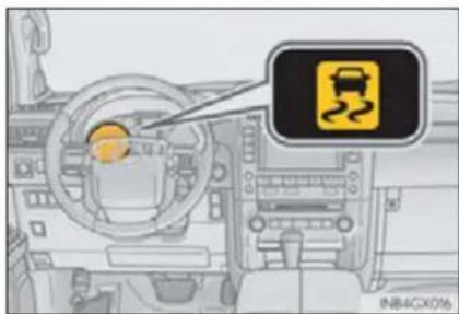 Diagram showing a car interior with a warning sign and a worker pointing to the vehicle, likely indicating a hazard or accident detection.