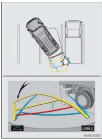 Diagram illustrating vehicle collision and trajectory tracking with labeled components and directional arrows