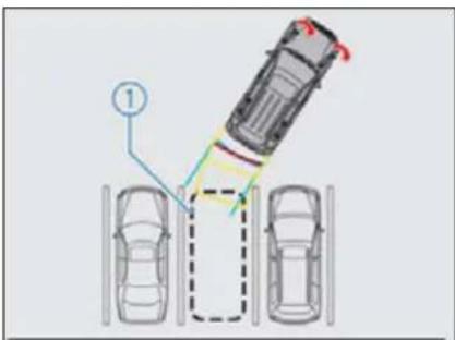 Diagram showing a vehicle detection or tracking system with labeled components and directional arrows