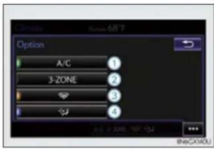 Climate 600-68°F Option A/C ① 3-ZONE ② ③ ④ A/E 3 ZONE 95° 12° BN6CX40U
