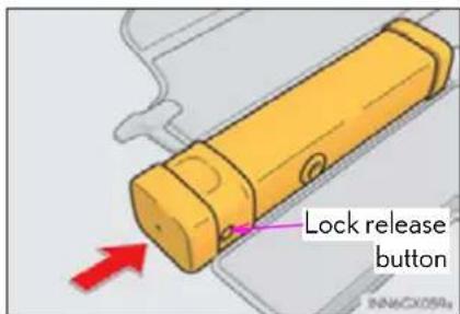 Lock release button