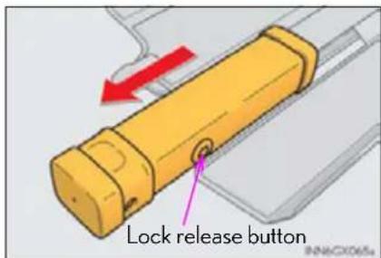 Lock release button