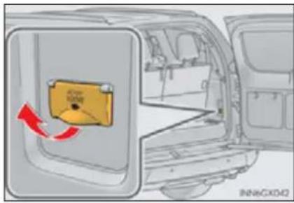 Diagram showing a car door with a yellow lock labeled 'AUTO KON' and red directional arrows indicating flow or movement.
