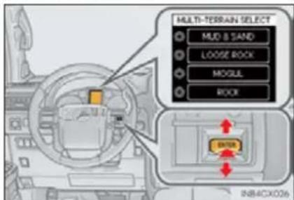 MULTI-TE terrain SELECT MUD & SAND LOOSE ROCK MOOLE ROCK ENTER INB4CX026