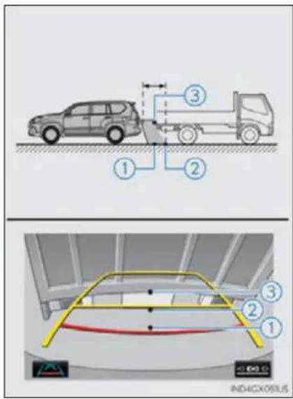 Diagram illustrating vehicle parking and road safety system with numbered components and a vehicle interior view.