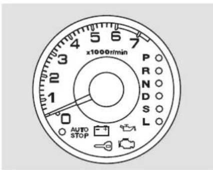4 5 6 x1000r/min 3 2 1 0 AUTO STOP P R N D S L