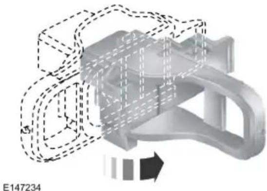 3D mechanical component diagram with dashed and solid lines indicating internal structure (no text or symbols)