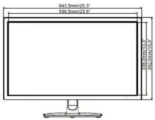 IIYAMA ProLite XB2788QS - ABMESSUNGEN : ProLite X2788QS - 1