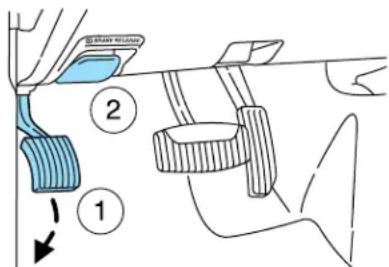 Diagram showing a mechanical or fluid system with labeled components and directional arrows, likely illustrating fluid flow or movement.