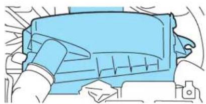 Illustration of a mechanical component with hands operating it, showing internal parts and motion lines (no text or symbols)