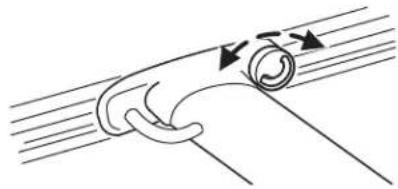 Diagram of a rope or cable being twisted with directional arrows indicating motion (no text or symbols)