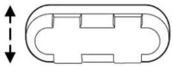 Pure diagram of a symmetrical mechanical or architectural component with no text, numbers, or symbols