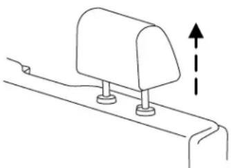 Simple line drawing of a mechanical component with a vertical arrow indicating upward motion (no text or symbols)