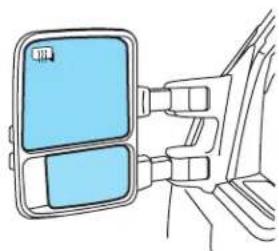 Diagram of a car seatbelt with blue panels and black straps, no text or symbols present
