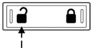 Simple diagram showing two padlock icons with an arrow pointing to them (no text or symbols)