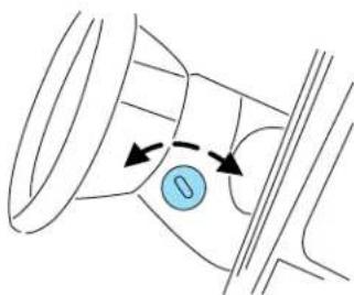 Diagram of a mechanical component with arrows indicating motion or force direction (no text or symbols)