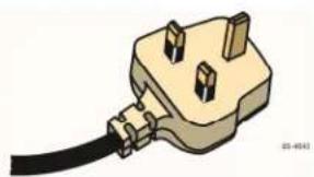 Illustration of a small electrical outlet plug with a black cable (no text or symbols)